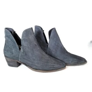 Free People Womens Charm Double V Ankle Boots Size 8.5 Black Pointed-Toe Boho