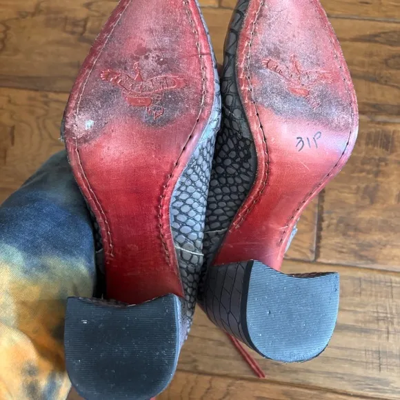 Freebird Joey Boots Stone Leather Womens Size 10