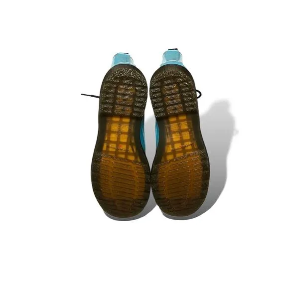 Free People x Dr. Martens 1460 Pascal Patent Leather  Boots Turquoise $140