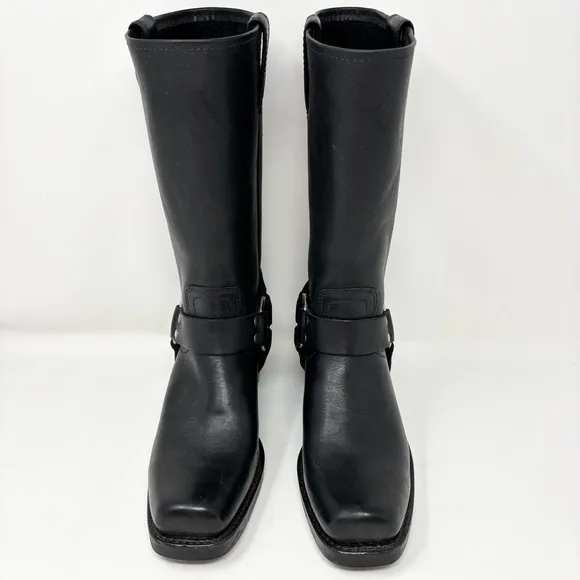 Frye 12R Harness Boots Black Size 7.5 Women’s Motorcycle Boot