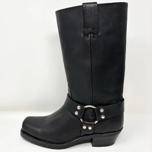 Frye 12R Harness Boots Black Size 7.5 Women’s Motorcycle Boot