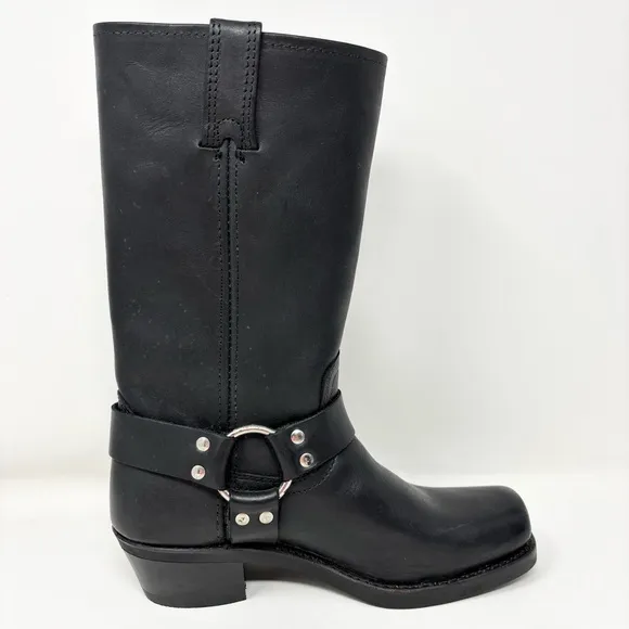 Frye 12R Harness Boots Black Size 7.5 Women’s Motorcycle Boot