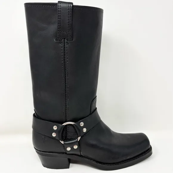Frye 12R Harness Boots Black Size 7.5 Women’s Motorcycle Boot