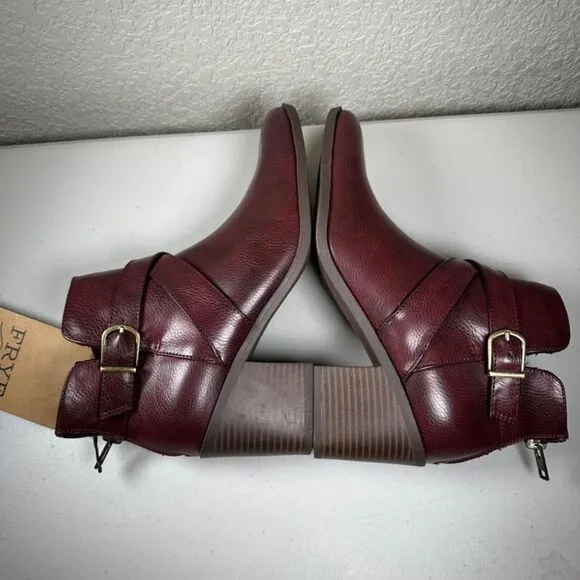 Frye and Co Pembrooke Redwood Womens 6.5 Boots Brown Ankle Booties Shoes NWT NEW