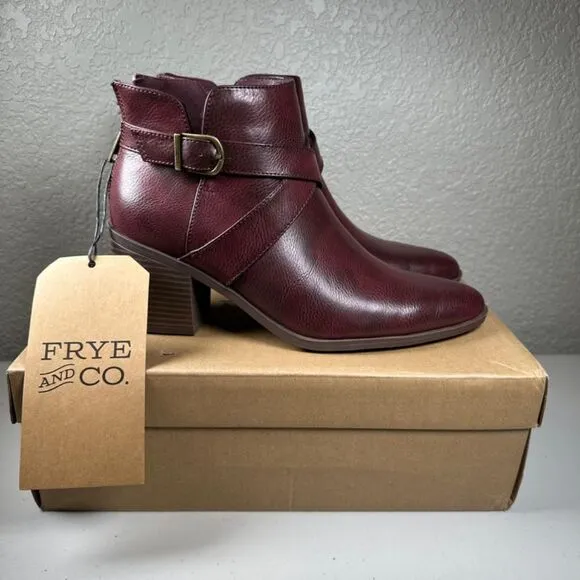 Frye and Co Pembrooke Redwood Womens 6.5 Boots Brown Ankle Booties Shoes NWT NEW