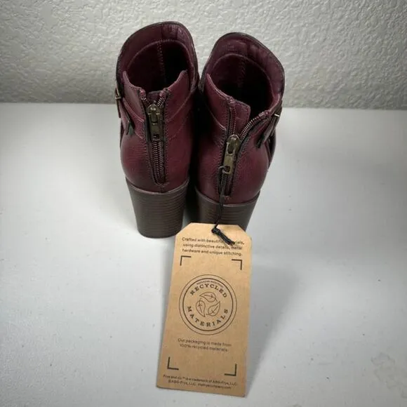 Frye and Co Pembrooke Redwood Womens 6.5 Boots Brown Ankle Booties Shoes NWT NEW