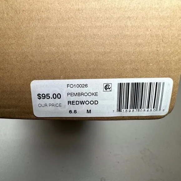 Frye and Co Pembrooke Redwood Womens 6.5 Boots Brown Ankle Booties Shoes NWT NEW