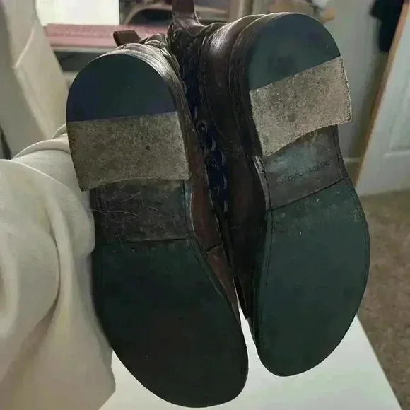 Frye boots brown combat shoes