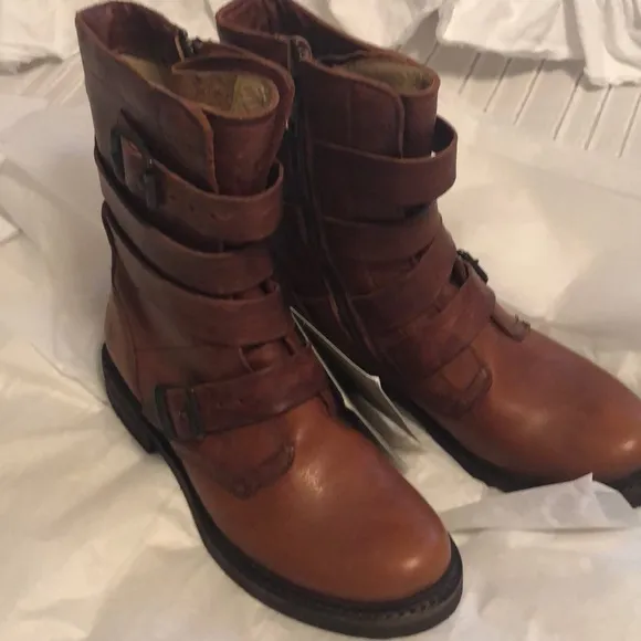 Frye Brown Combat &amp; Moto Boots