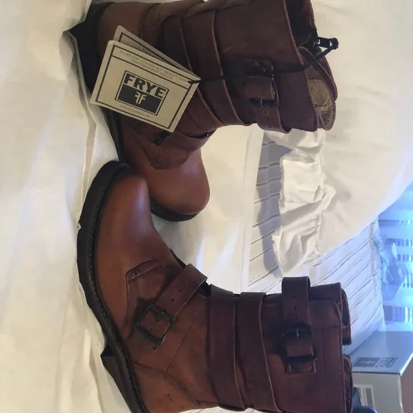 Frye Brown Combat &amp; Moto Boots