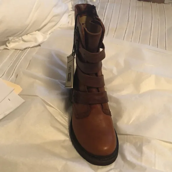 Frye Brown Combat &amp; Moto Boots