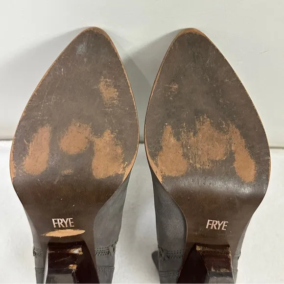 Frye Chelsea Reina Cut Out Bootie Ankle Boots Taupe  Size 8 M
