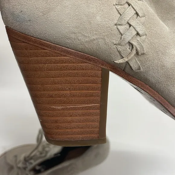 Frye Dani Whipstitch Lace Boots in Fawn Size 7