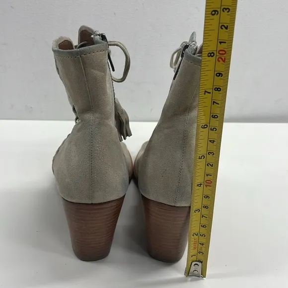 Frye Dani Whipstitch Lace Boots in Fawn Size 7