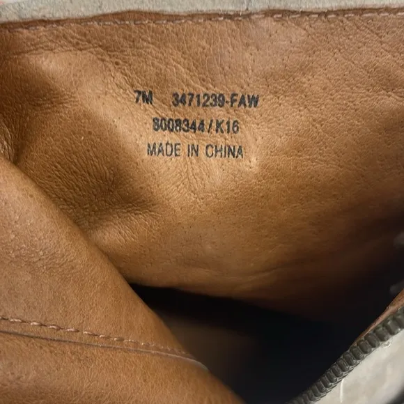 Frye Dani Whipstitch Lace Boots in Fawn Size 7