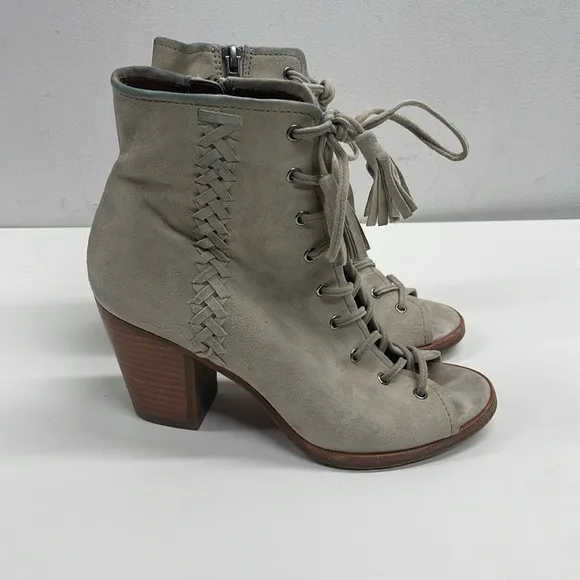 Frye Dani Whipstitch Lace Boots in Fawn Size 7