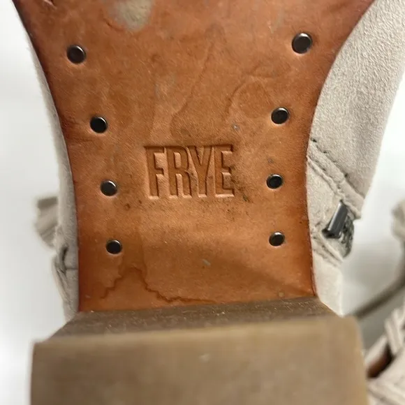 Frye Dani Whipstitch Lace Boots in Fawn Size 7