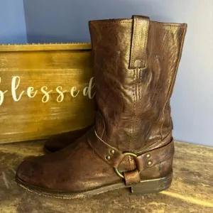 Frye Harness 12R Boots, Genuine Leather, Men’s 10 US