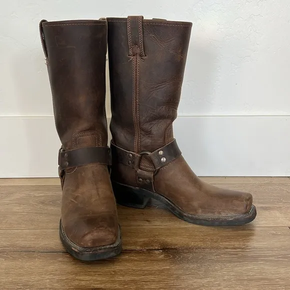 Frye Harness 12R Leather Western Boots