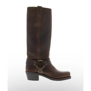 Frye Harness 15R 77329 Oiled Brown Leather Slip On Casual Dress Boots, 10M