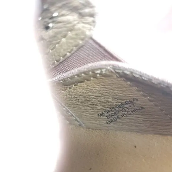 Frye Melanie Gore Dusty Shiney Pink Perforated Mule shoes Size 8