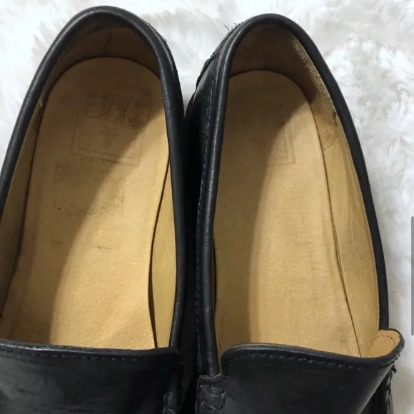 Frye Men’s Black Leather Loafers size 9.5