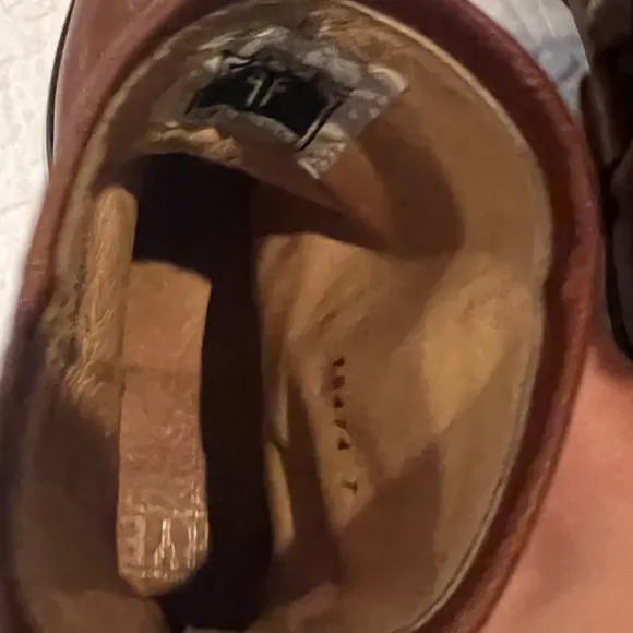 FRYE Philip Harness Leather,  Back Zip Ankle Boots Brown Women's Size 7