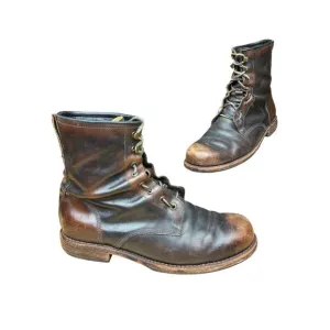 Frye Rugged Wayde Combat Leather Boots Shoes Vintage Designed Distress Mens 10 D