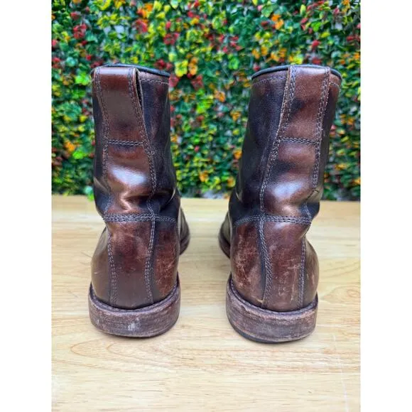 Frye Rugged Wayde Combat Leather Boots Shoes Vintage Designed Distress Mens 10 D