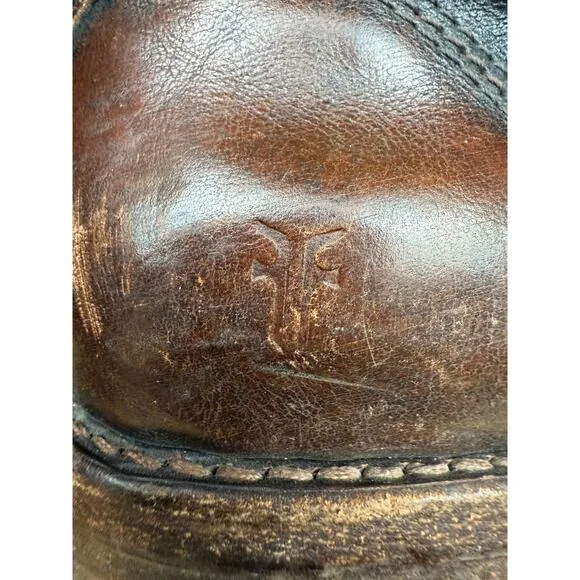 Frye Rugged Wayde Combat Leather Boots Shoes Vintage Designed Distress Mens 10 D