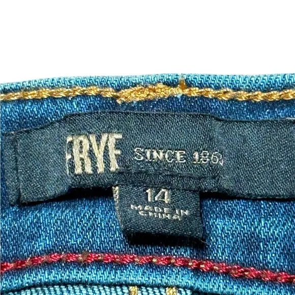 Frye Split Hem Flare Jeans Size 14W Medium Wash