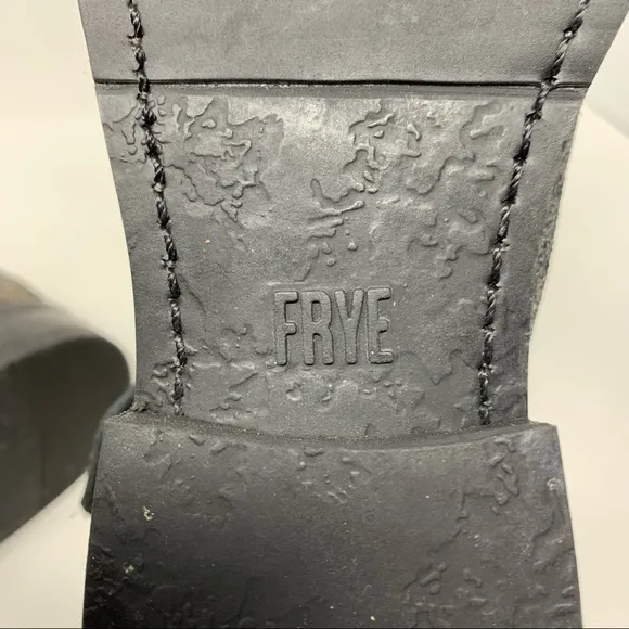Frye Veronica Leather Moto Bootie Boots Metallic Gold Size 6