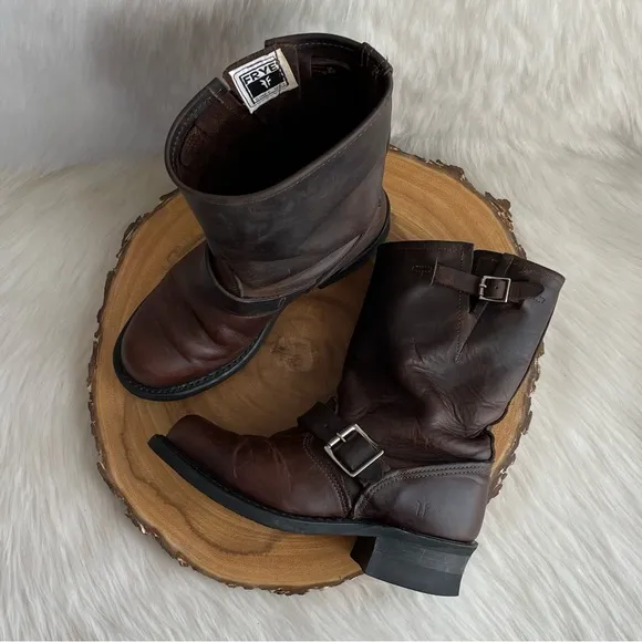 Frye vintage USA made engineer leather boots
