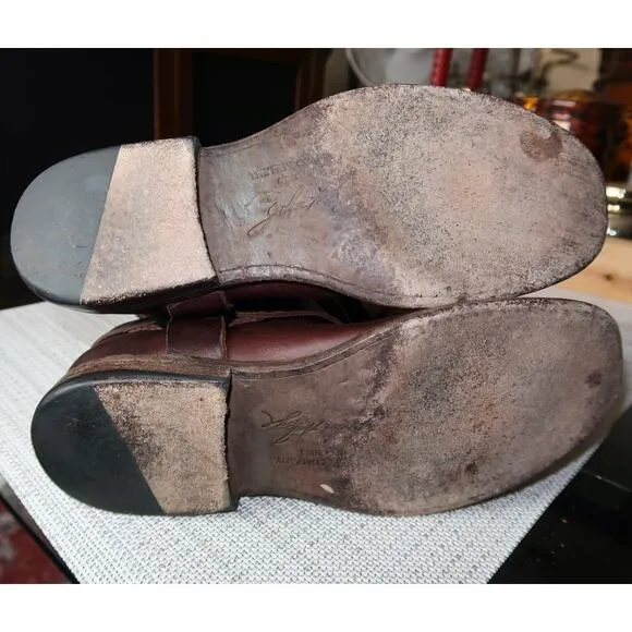 Frye Women's Phillip Harness Tall Brown Leather Boots Size 8.5