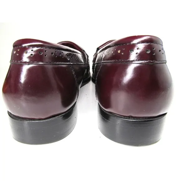 G. H. Bass Weejuns JEREMY Mens Byrgundy Kilted Tassel Loafers US 9 D