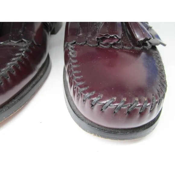 G. H. Bass Weejuns JEREMY Mens Byrgundy Kilted Tassel Loafers US 9 D