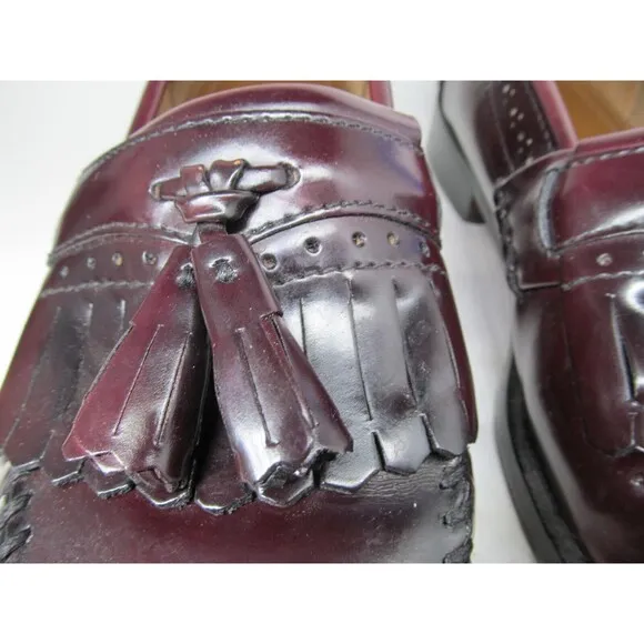G. H. Bass Weejuns JEREMY Mens Byrgundy Kilted Tassel Loafers US 9 D