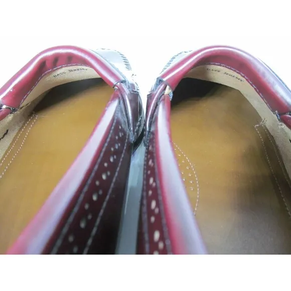 G. H. Bass Weejuns JEREMY Mens Byrgundy Kilted Tassel Loafers US 9 D