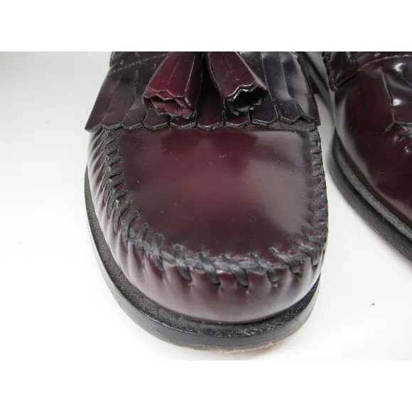 G. H. Bass Weejuns JEREMY Mens Byrgundy Kilted Tassel Loafers US 9 D