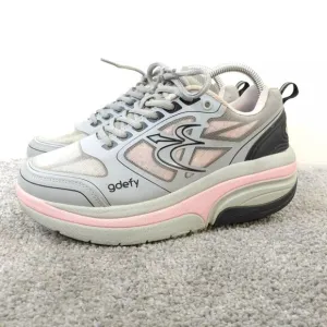 GDefy Gravity Defyer Womens 7.5 Shoes Gray Pink Comfort Toning Walking Sneakers