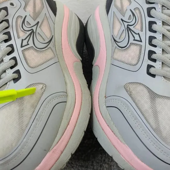 GDefy Gravity Defyer Womens 7.5 Shoes Gray Pink Comfort Toning Walking Sneakers