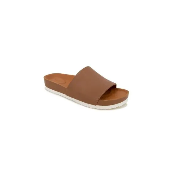 GENTLE SOULS KENNETH COLE Mens Brown Montauk Platform Slide Sandals Shoes 12