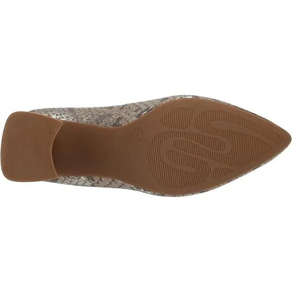 Gentle Souls Women's Dionne Leather Snake, Brown 10M
