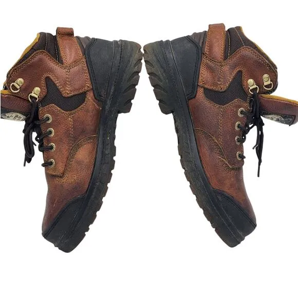 Georgia Boot Mens 9 Waterproof Workwear Brown Leather Safety Toe G635 Heavy Duty
