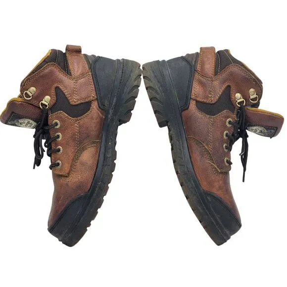 Georgia Boot Mens 9 Waterproof Workwear Brown Leather Safety Toe G635 Heavy Duty