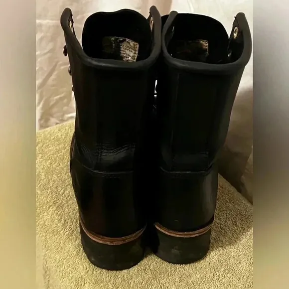 Georgia Boot Men's Sz 8 Steel Toe Waterproof Logger Boot Black