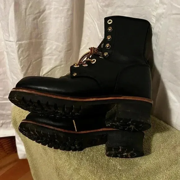 Georgia Boot Men's Sz 8 Steel Toe Waterproof Logger Boot Black
