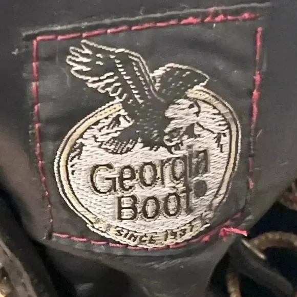 Georgia Boot Men's Sz 8 Steel Toe Waterproof Logger Boot Black