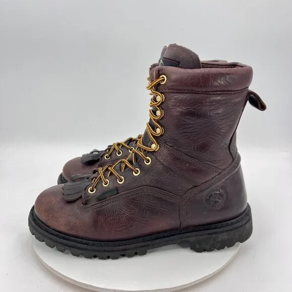 Georgia Men Size 10M G8041 Chocolate Leather Waterproof Soft Toe Logger Boot
