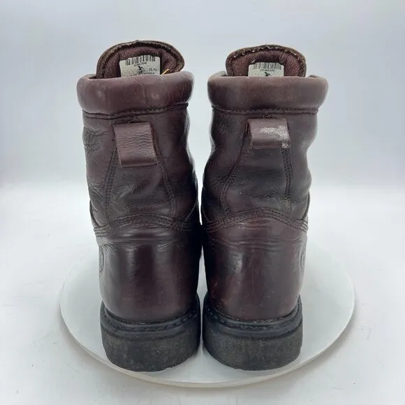 Georgia Men Size 10M G8041 Chocolate Leather Waterproof Soft Toe Logger Boot